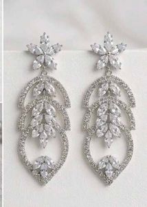 Sparkling Crystal Drop Earrings(AD)