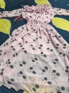 Pink Floral Sheer Maxi Dress