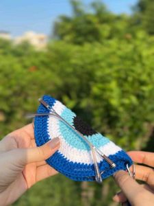 Crocheted Evil Eye Glasses Case