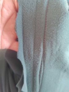 Teal Velvet Kurta Set with Embellishments