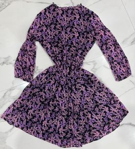 Honey By Pantaloons Purple &amp; Black Floral Printed