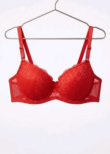 Red Lace Padded Bra