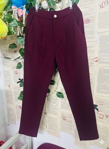 Burgundy Casual Dress Pants