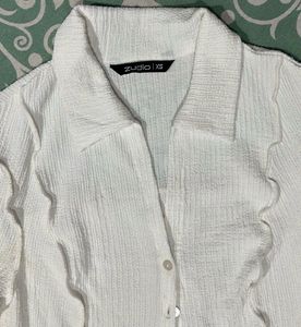 Chic White Button-Up Top