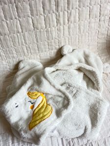 Adorable Unicorn Hooded Baby Robe