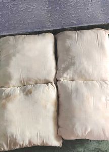 Set of 4 White Square Cushions