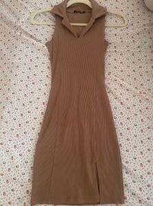 XXS Ribbed Collar Neck Dress