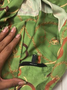 Vero Moda Green Printed Shirt Dress