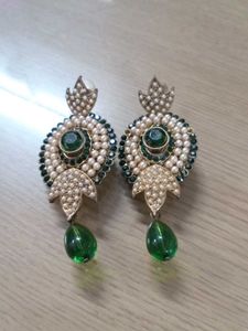 Green Stone Earrings