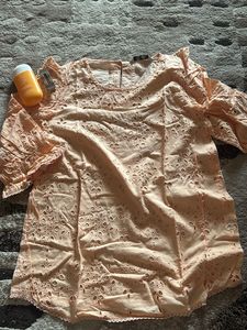 DNMX Embroidered Peachy Pink Top