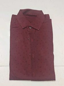 Maroon Printed Men's Shirt