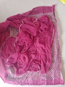Beautiful Magenta Saree with Embellishments