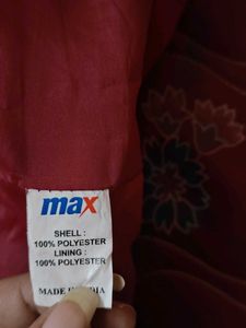 Women's Maroon Double-Breasted Coat