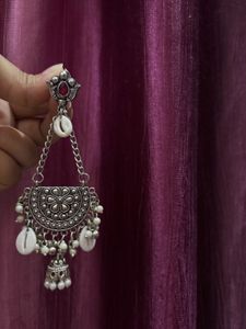 Boho Oxidised Jhumka Earrings ✨