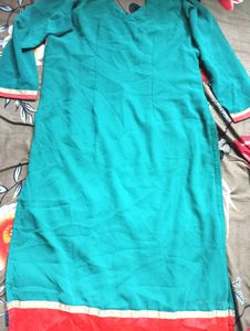 Embroidered Teal Kurta