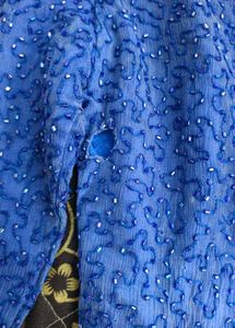 Royal Blue Embellished Blouse