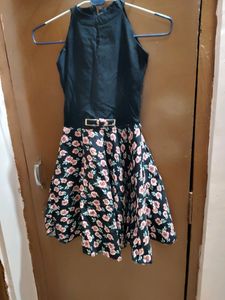 Floral Fit & Flare Dress Mid Length