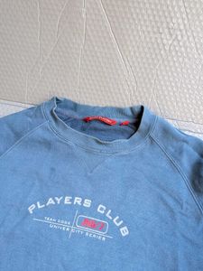 Blue Long Sleeve "Players Club" Top