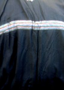 Black Kurta with Colorful Trim Suit