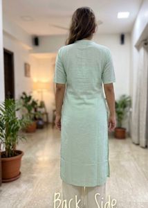 Elegant Light Green Kurta with Embroidery