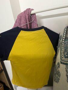 Baby tee, aesthetic yellow top
