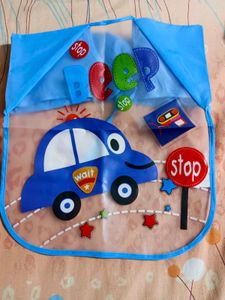Baby Raincoat Bib with Car Design