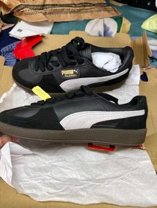 Puma Palermo Unisex Black Leather Sneakers