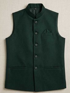 Boys Black Nehru Jacket Modi Waistcoat Size 30 (8-