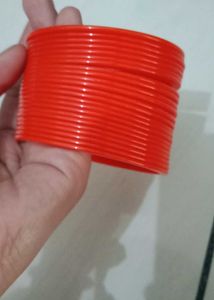 Vibrant Orange Stackable Bangles