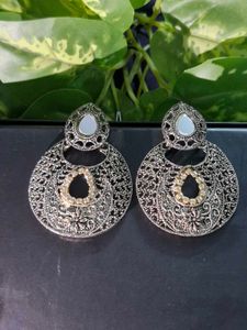 Elegant Oxidized Jhumka Earrings