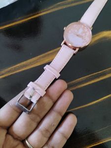Chic Pink Floral Dial Watch