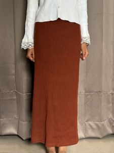 Ribbed Knit Maxi Skirt