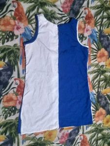 Color Block Sleeveless Mini Dress