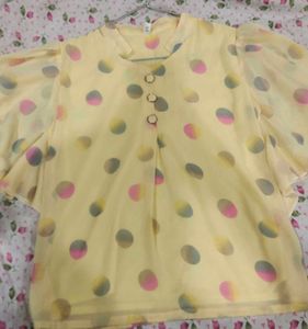 Polka Dot Sheer Top