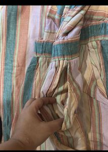 Beach Striped Strapless Jumpsuit