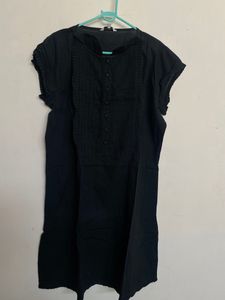 Black Casual Cotton Tunic