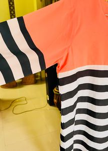 Color Block Striped Blouse