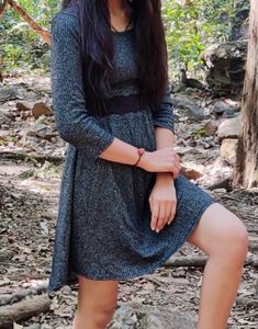 GRAY SHORT DRESS