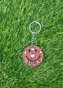 Custom Smiley Face Keychain