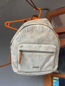 Cute Mickey Mouse Denim Backpack