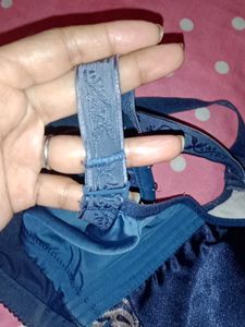 Navy Blue Lace Bra