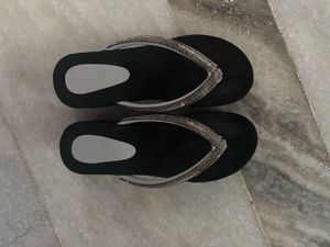 Sparkling Black Flip-Flops