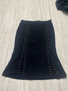 Black Studded Mermaid Skirt