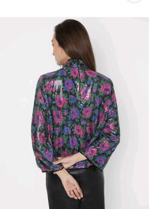 🪩sequin Floral Party Top