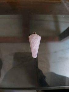 Rose Quartz Gemstone Crystal Pendent For +vity