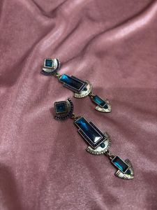 💙 Vintage Sapphire Statement Earrings 💙