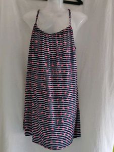 Cute Flamingo Striped Sundress