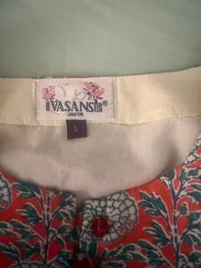 Vibrant Printed silk Anarkali