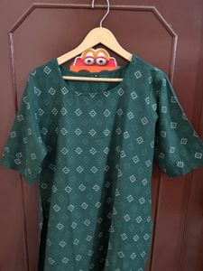 Bottle Green Kurti