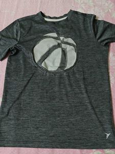 Gray Basketball Graphic Tee